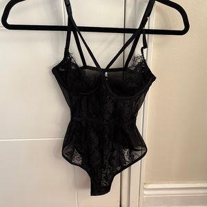 Fashion Nova Size XS Sexy Lace Mesh Lingerie's Style Bodysuit